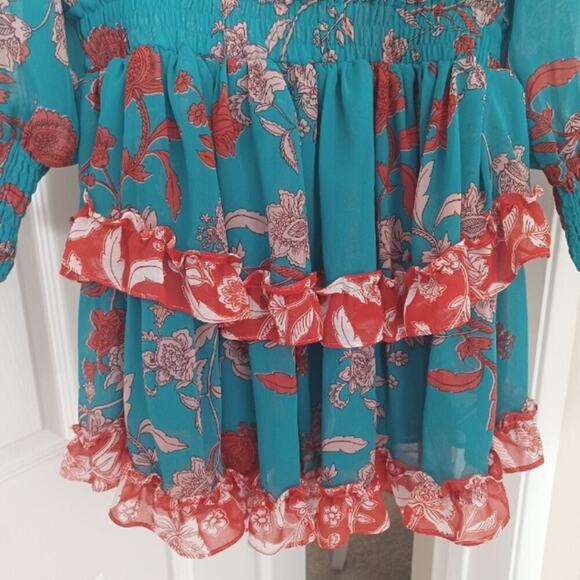 MISA Los Angeles Camila Dress Teal Paisley XS-M NWT - Picture 10 of 15